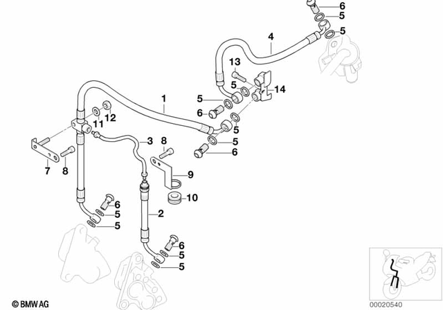 34322335711 - Brakes: Brake Pipe -  for BMW-Motorrad Image image