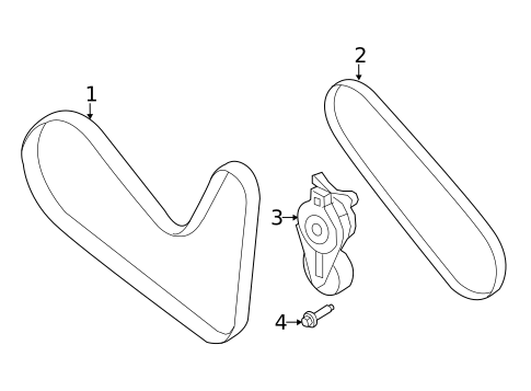 Accessory Drive Belt System Components for 2012 Ford Explorer #5