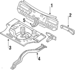 79110D1600 - Body: Rear Body Panel for Nissan: Stanza Image
