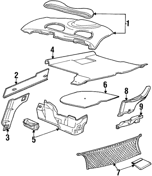 Interior Trim - Rear Body for 1996 Ford Taurus #0