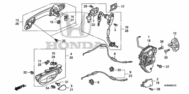 Door Locks - Outer Handle for 2010 Honda Civic #0