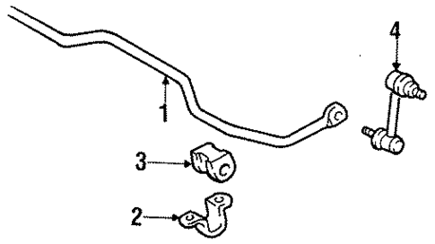 Stabilizer Bar & Components for 1998 Toyota Celica #1
