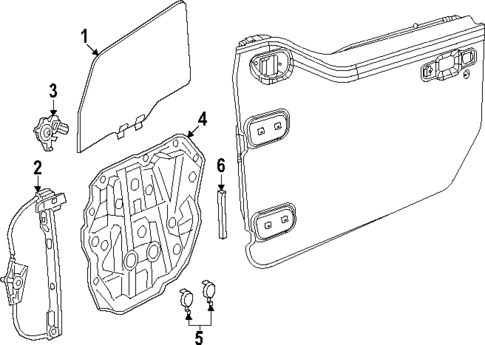 Glass - Front Door for 2022 Jeep Gladiator #1