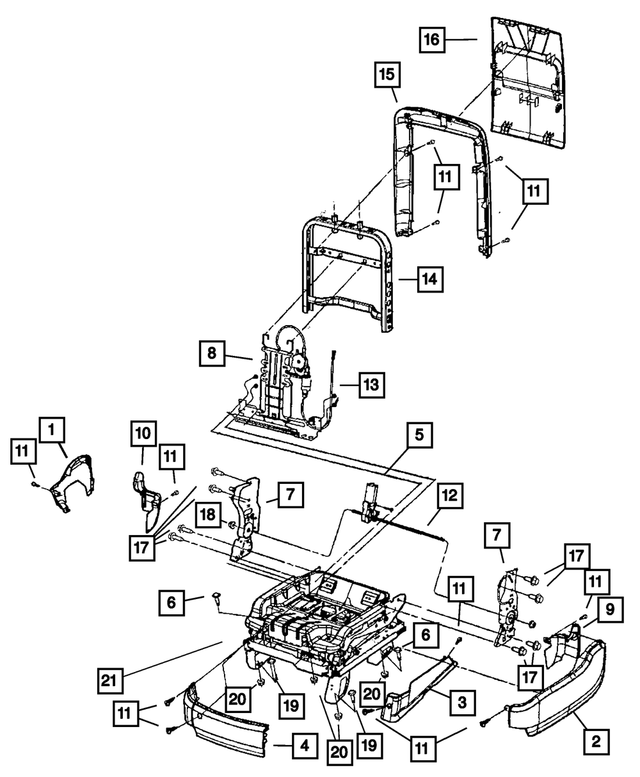 68025048AA - : Front Seat Back Recliner, Driver, Inboard for Mopar Image