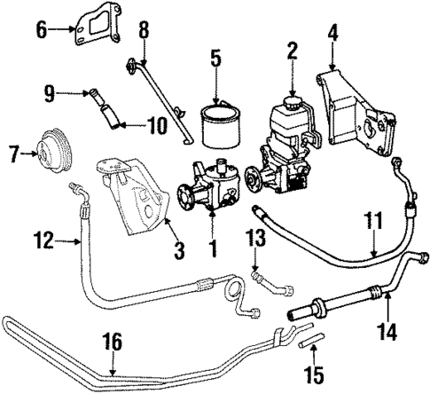 Pump & Hoses for 1995 Mercedes-Benz SL500 #0