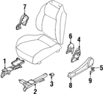 8973023830 - : 2002 Honda Passport - Recline Adjuster for Honda: Passport Image