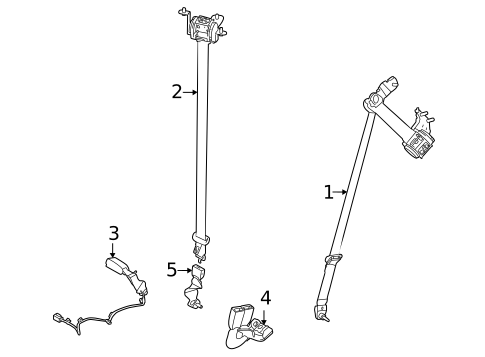 Third Row Seat Belts for 2023 Kia Carnival #0