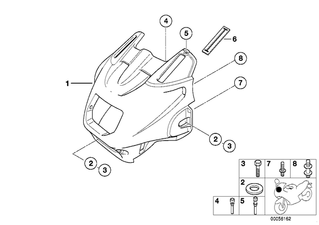 46632313682 - : Trim Upper Prime Coated   for BMW-Motorrad Image