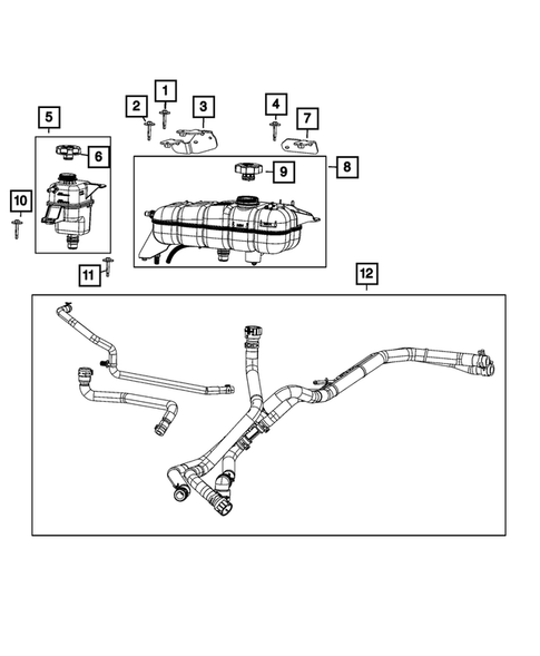 Engine Coolant Reservoir (Bottle) for 2021 Ram 1500 #0