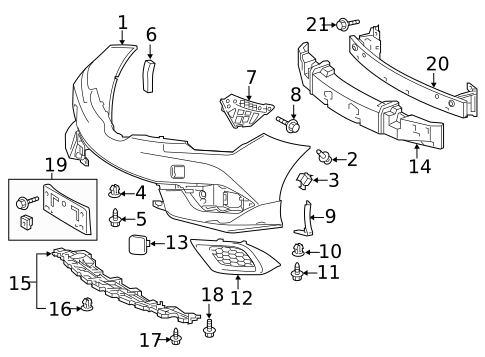 Bumper & Components - Front for 2017 Toyota Corolla iM #0