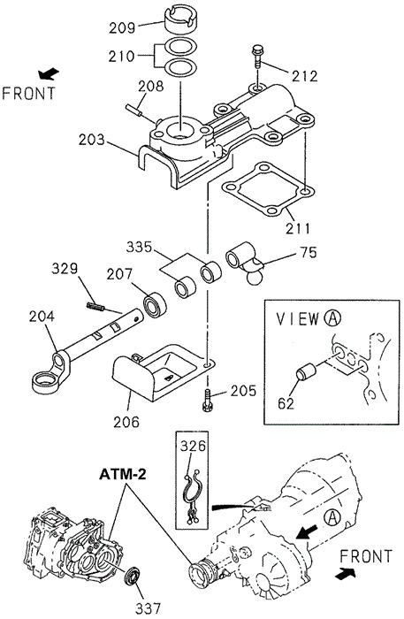 AT Transfer Case - Gear Shifter for 1997 Acura SLX #0