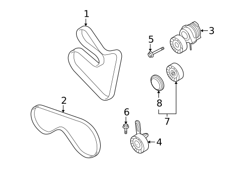 Belts & Pulleys for 2009 BMW X5 #0