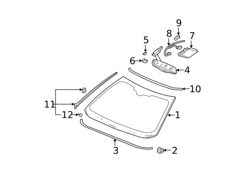 Reveal Moldings for 2000 Cadillac DeVille #0