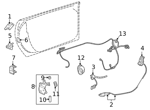 Front Door for 2008 Cadillac XLR #0