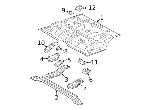 Floor & Rails for 2009 Toyota 4Runner #1