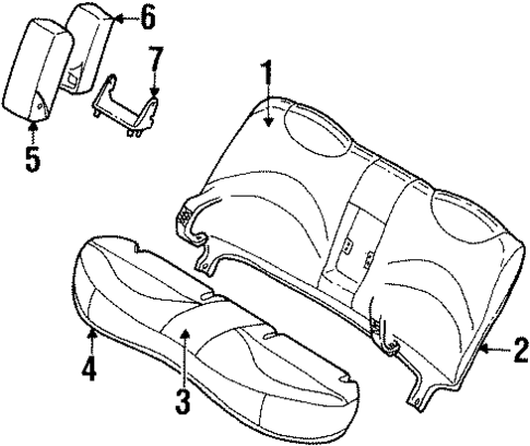 Rear Seat Components for 2000 Ford Crown Victoria #0