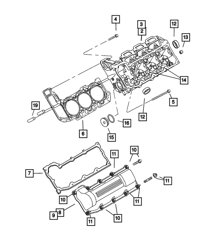 R5637022AB - Engine 3.7L Six Cylinder: Cylinder Head for Mopar Image image