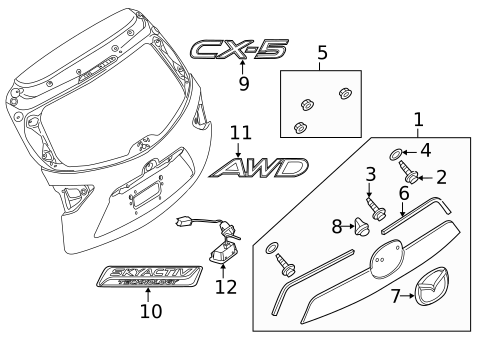 Liftgate for 2014 Mazda CX-5 #1