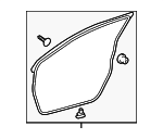 6786206170 - Body: Surround Weather-strip for Lexus: ES300h, ES350 Image