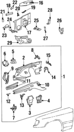 1246201050 - Body: Apron Assembly for Mercedes-Benz Image