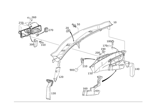 Water Deflector with Intake Bowl for 2010 Mercedes-Benz GLK350 #0