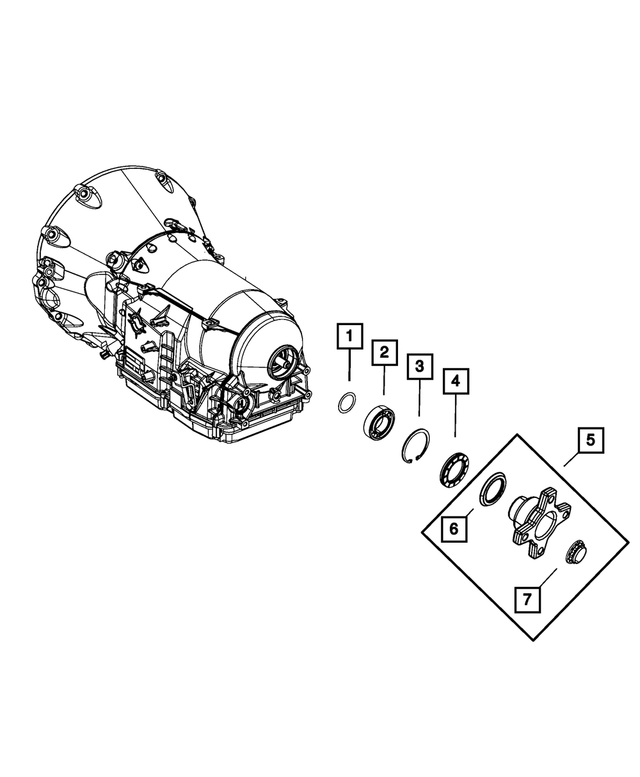 « 52108626AA – NAG1; W5A580; 5-Speed; Automatic Transmission : Bague D'étanchéité D'arbre De Sortie Deflecteur pour Mopar Image »