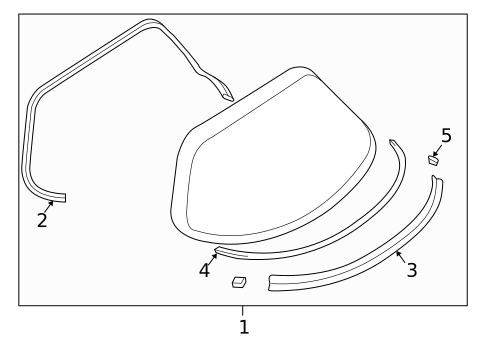 Glass & Hardware - Back for 2004 Mazda RX-8 #0