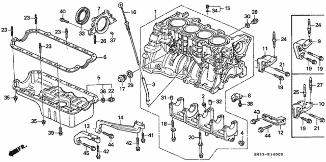 Cylinder Block - Oil Pan for 1995 Honda Civic #0
