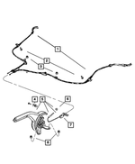 4877012AC - Brakes: Parking Brake Cable, Right for Mopar Image