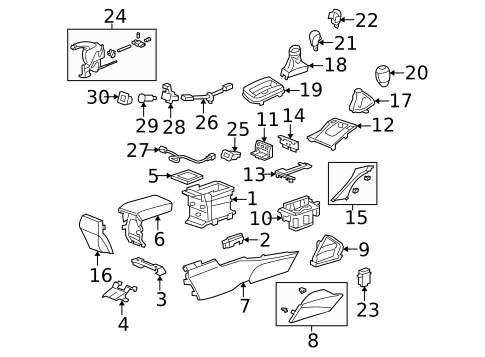 Center Console for 2009 Acura TSX #0