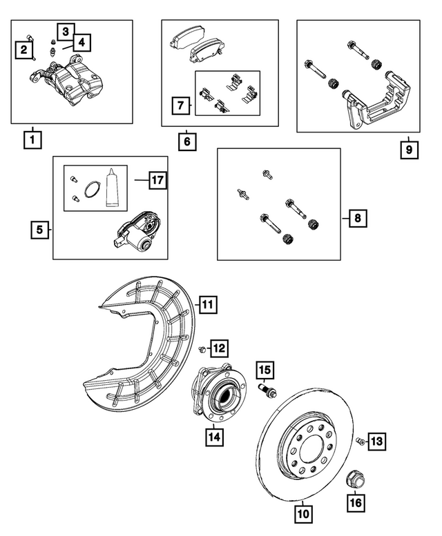 68651037AA - Brakes: Brake Caliper, Left for Mopar Image