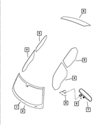 68043974AA - Glass: Shipping Assembly - 30 Lite Glass Windshield for Chrysler: 300 | Dodge: Charger, Magnum Image