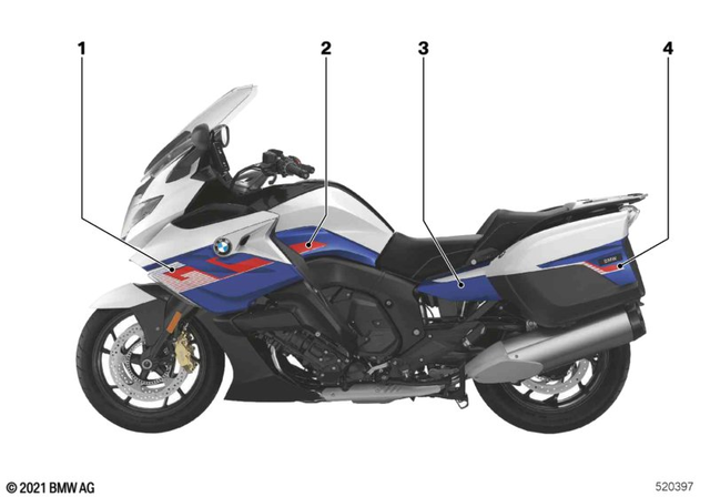 51147925157 - Body Equipment: Decor for Side Trim Panel, Left -  for BMW-Motorrad Image