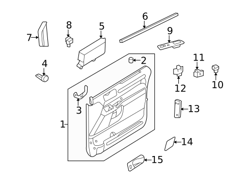 Interior Trim - Rear Door for 2006 Ford Freestar #0