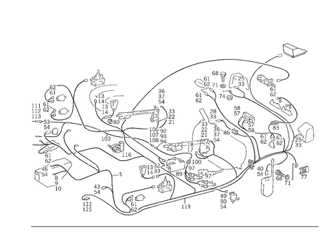 Tail Lamp Cable Harness and Fuel Pump Cable for 1988 Mercedes-Benz 300CE #0