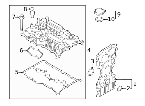 Valve & Timing Covers for 2021 Genesis G70 #0