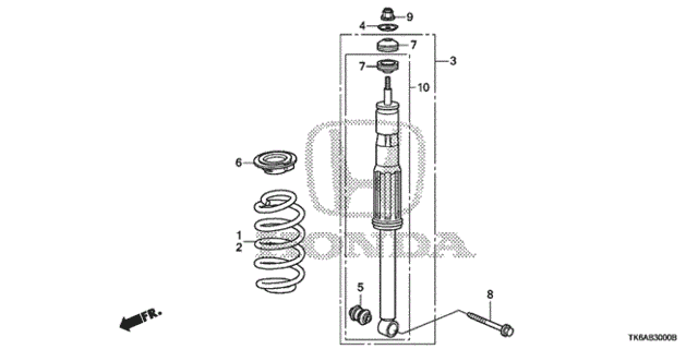 Rear Shock Absorber for 2013 Honda Fit #0