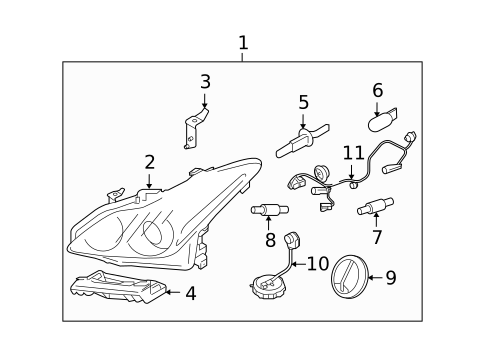 Bulbs - Chassis for 2014 INFINITI Q60 #0