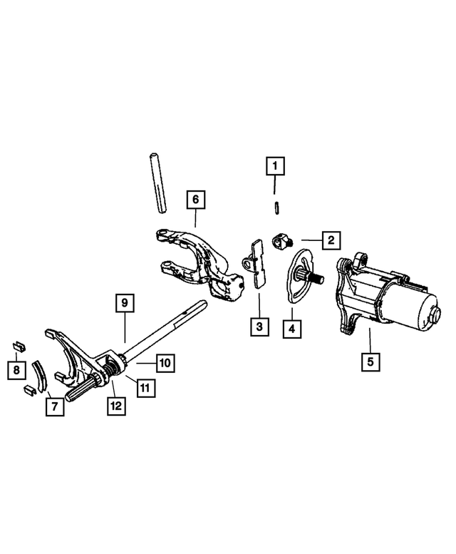 68023487AA - MP1522; Transfer Case: Range Fork for Mopar Image