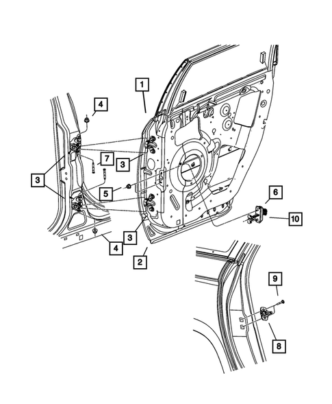 Rear Door for 2008 Chrysler Pacifica #1