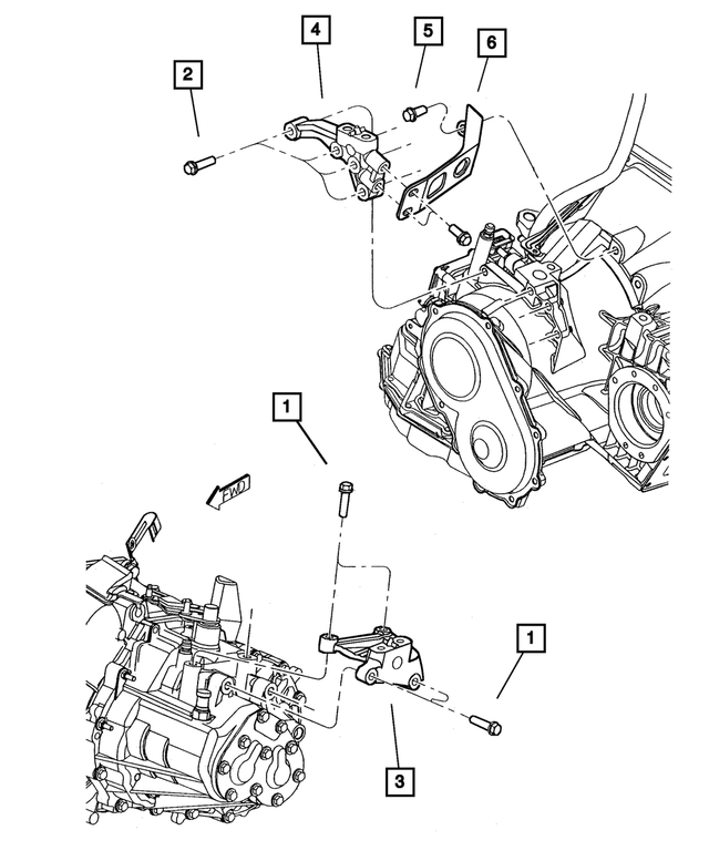 6101512 - Engine Mounting: Hex Head Screw And Washer for Mopar Image