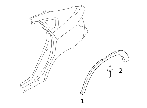 Exterior Trim - Quarter Panel for 2011 BMW X6 #0