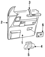 EL38LV4 - Body: Door Trim Panel for Chrysler: Town &amp; Country | Dodge: Caravan, Grand Caravan Image
