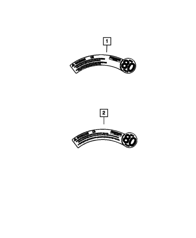 68229417AA - Labels: Space Saver Spare Warning Label, Export for Mopar Image image