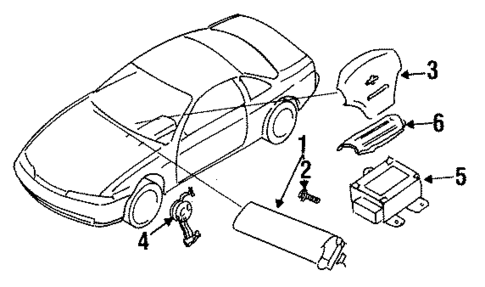 Air Bag Components for 1998 Nissan 240SX #0