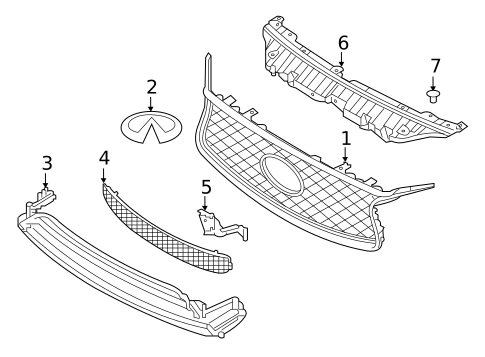 Grille & Components for 2018 INFINITI QX30 #0