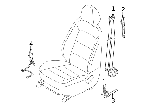 Seat Belt for 2017 Kia Forte #0
