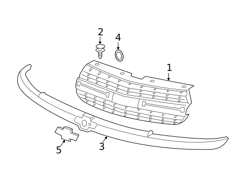 Grille & Components for 2005 Chevrolet Malibu #0