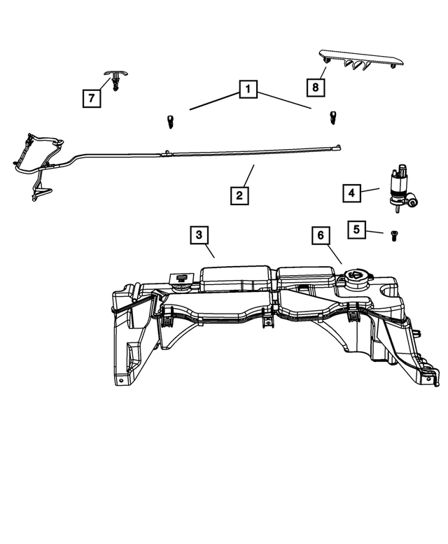 57010485AA - Electrical: Windshield Washer Hose for Mopar Image