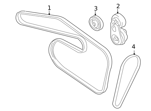 Belts & Pulleys for 2008 Mazda Tribute #0